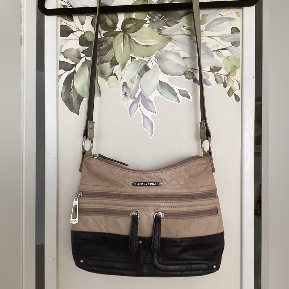 STONE MOUNTAIN crossbody or shoulder bag black taupe